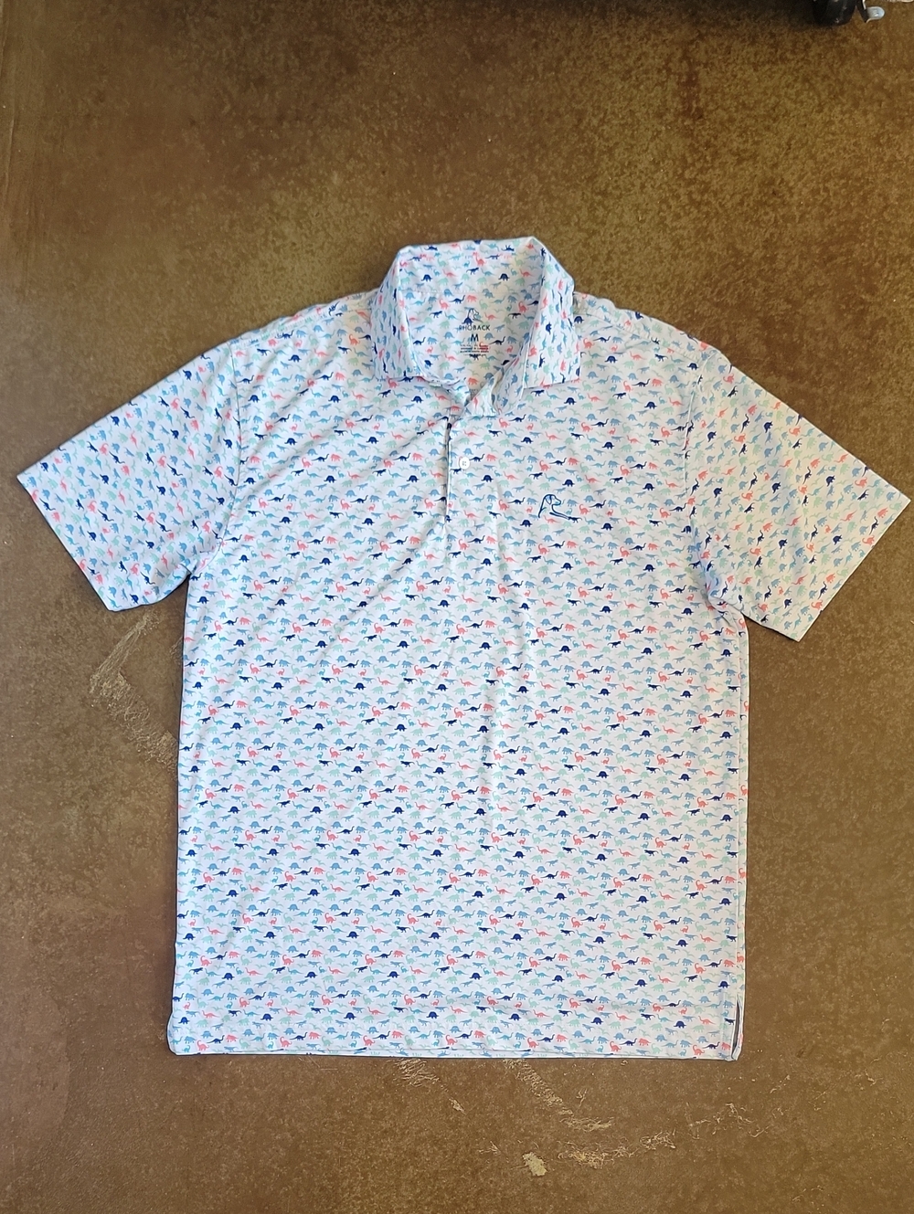 Rhoback Polo Shirt Mens Medium
Dinosaur All Over Golf Performance